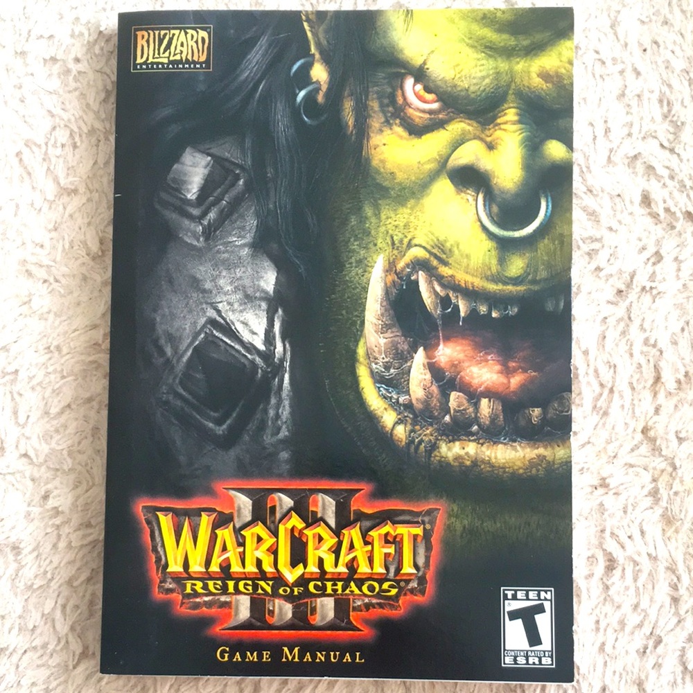 Warcraft III Reign of Chaos Official PC Game Manual Booklet Vintage Guide